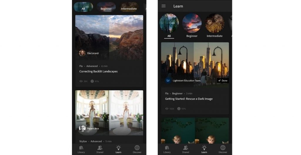 Lightroom in android