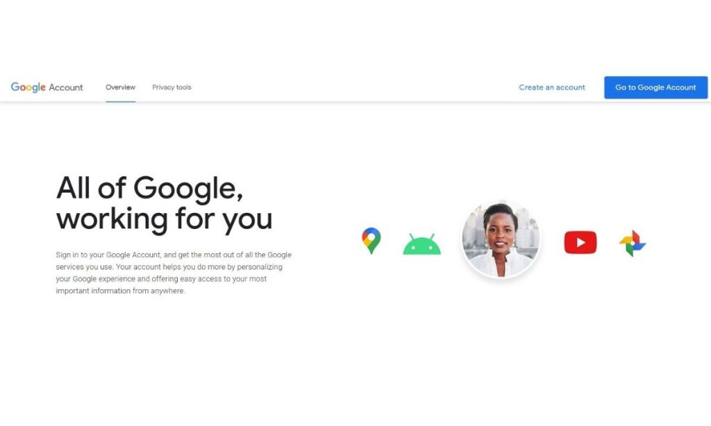 Create account in Google