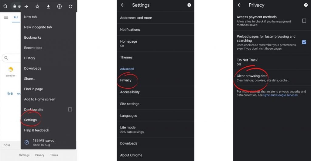 delete chrome history