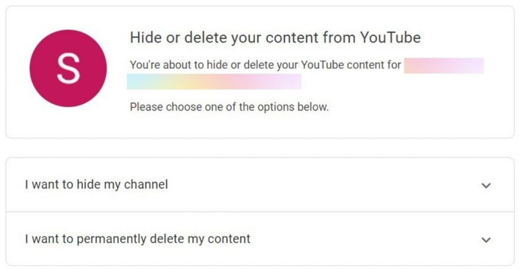 Choose to delete the content